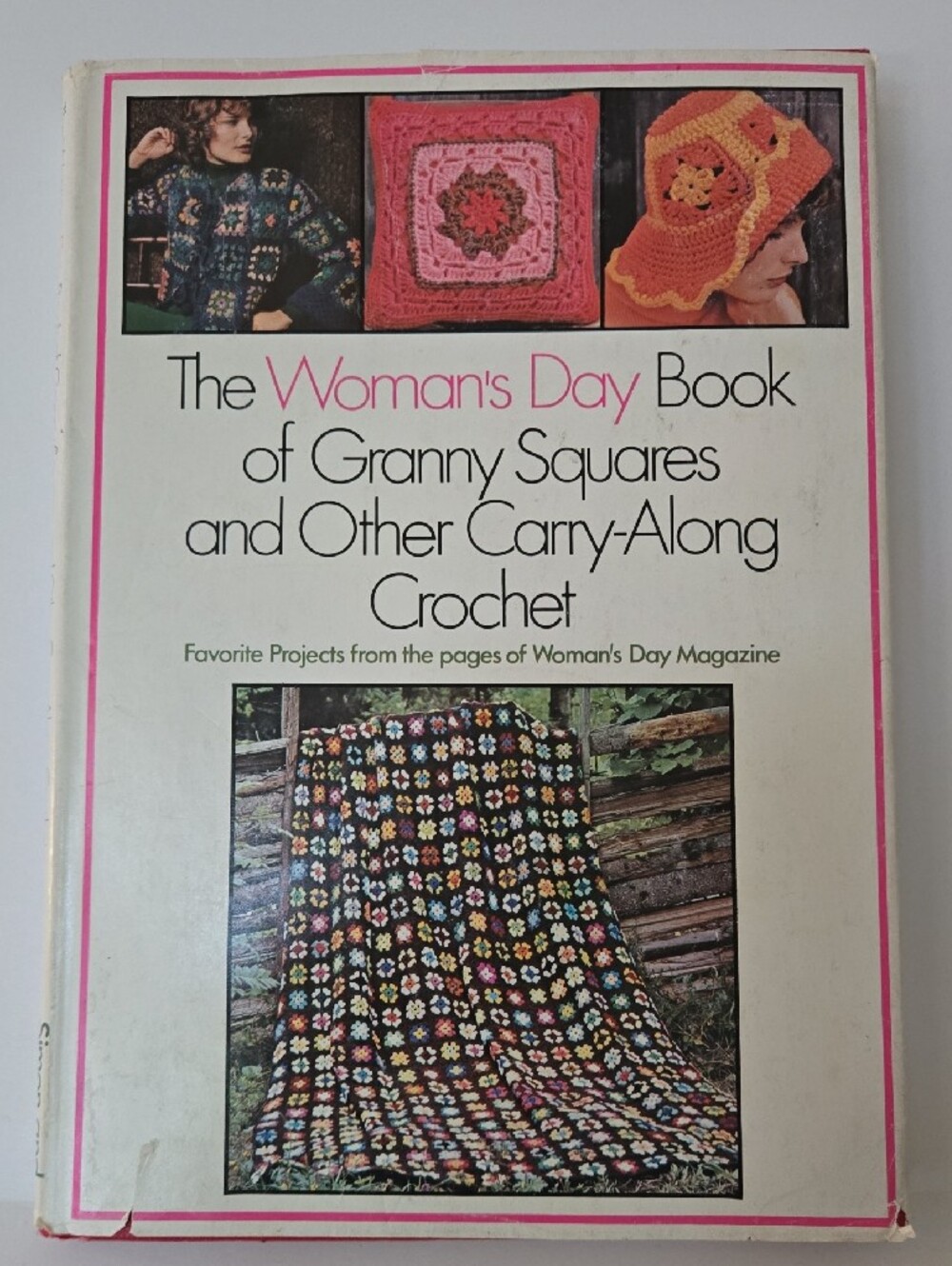 The Woman's Day Book of Granny Squares And Other Carry Along Crochet 1975 157pgs